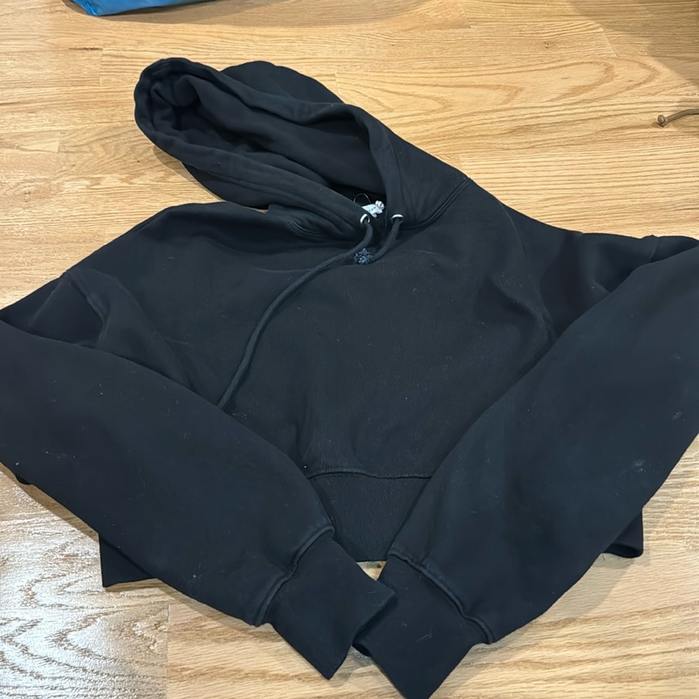 Good American cropped hoodie size